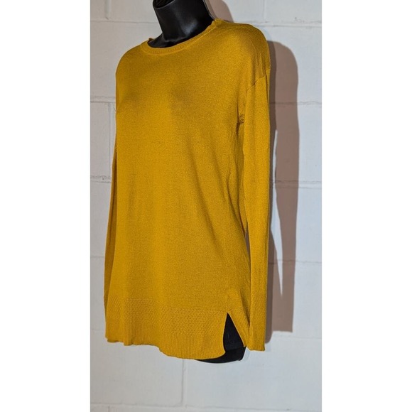 A New Day Women's Mustard Yellow Long Sleeve Knit Pullover Soft Sweater Small - Picture 2 of 5